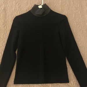Helmut Lang Bondage Jersey Leather Neck Top (NWOT)